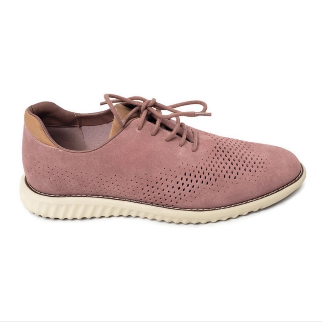 Men’s Steve Madden Pink Vaelen Suede Oxfords